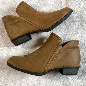 Ankle Boots Womens Brown Boots Low Heel Western